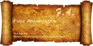 Fusz Antonietta névjegykártya